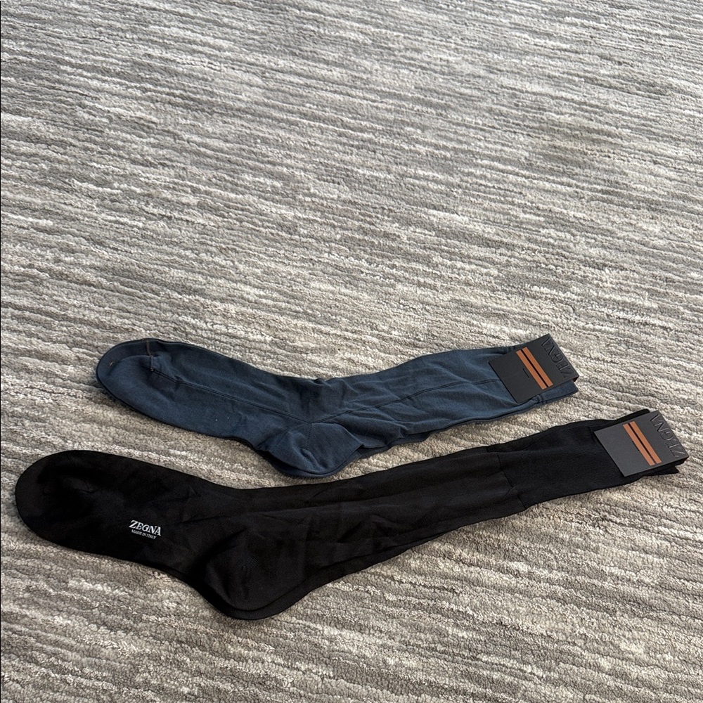 Black and Blue Men's Zegna  Socks